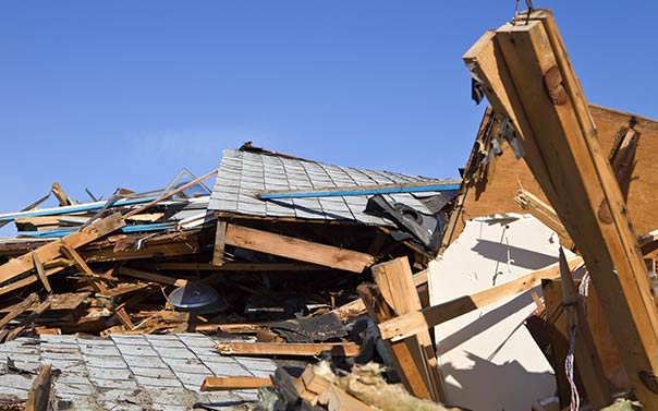 home destroyed by earthquake